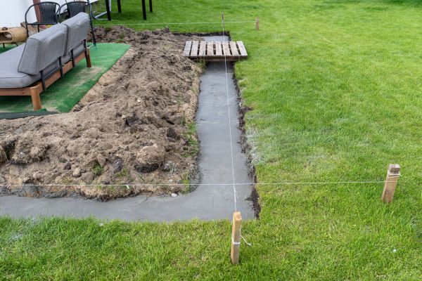 Cement Footer Installation in Lawrenceville